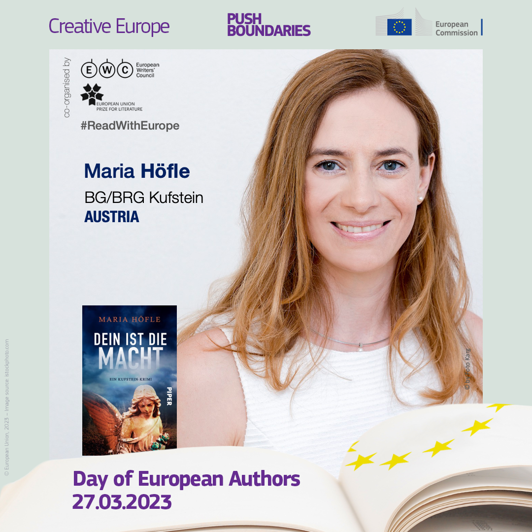 Maria Höfle (born in 1978) is an Austrian writer of crime fiction. Her debut novel Dein ist die Schuld (PIPER) was published in 2018. Her second novel Dein ist die Macht (PIPER) was released in 2021. Maria Höfle lives with her husband and daughter in Kufstein (Austria). She teaches Latin, English and German at a secondary school.