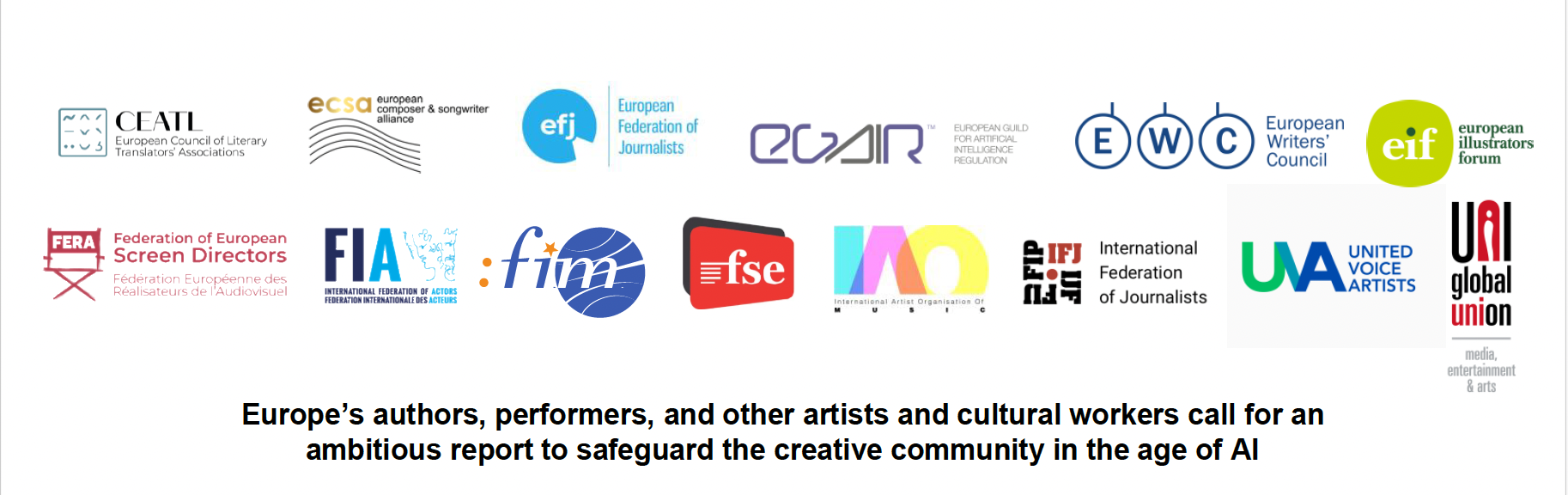 EWC signs Joint Letter by 14 authors' and performers' federations to the CULT Committee: Hold up the ART principle in the era of AI